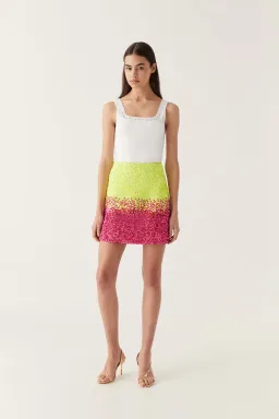 Aje Calypso Ombré Mini Skirt Multi Size 8 for rent on The Volte - image 1