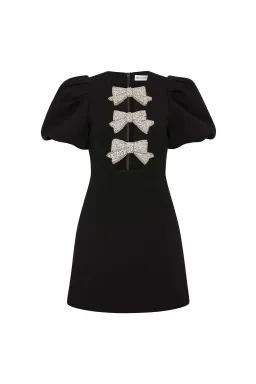 Rebecca Vallance Juliana Puff Sleeve Mini Dress Black Size 10 for rent on The Volte - image 3