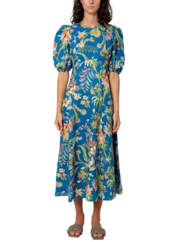 Alemais June Midi Dress in Indigo Size AU 10 for rent on The Volte - image 1