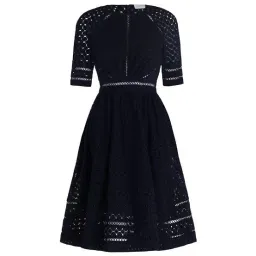 Zimmermann Roamer Day Dress Black  Broderie Anglaise Size 3/Au 14 for rent on The Volte - image 1