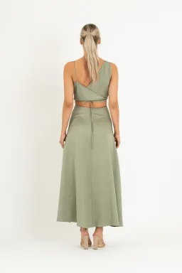 One Fell Swoop Bijoux Maxi Dress Serpent Green Size 8 for rent on The Volte - image 2