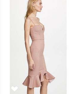 Nicholas Flip Hem Bra Bandage Dress in Nude Size 0 for rent on The Volte - image 1
