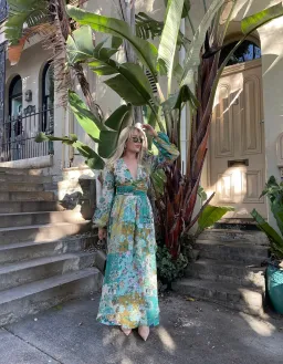 Kate Ford Adana Ruched Gown Floral Size 10 for rent on The Volte - image 4