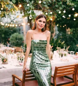 Galvan London Stargaze Bandeau Dress Green Size 10 for rent on The Volte - image 7