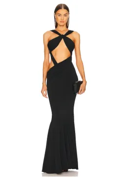 Retrofete Fletcher Maxi Dress Black Size XS / AU 6 for rent on The Volte - image 1