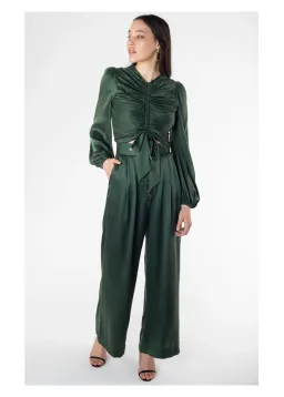 Zimmermann Espionage Silk Set Green Size 0/ AU 8 for rent on The Volte - image 1