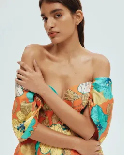 Alemais Piato Sculpt Mini Dress Floral Size 10 for rent on The Volte - image 6