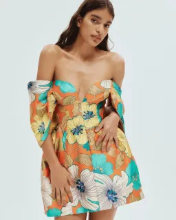 Alemais Piato Sculpt Mini Dress Floral Size 10 for rent on The Volte - image 5