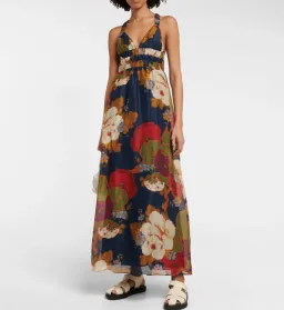 Sir The Label Bonita V Neck Dress Garcia Floral Print Size 1 / AU 8 for rent on The Volte - image 1