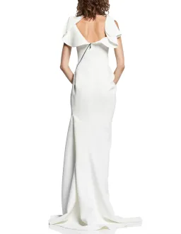Maticevski Monumental Draped Gown White Size 6 for rent on The Volte - image 2