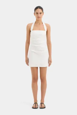 Sir the Label Noemi Halter Mini Dress In Ivory Size 6 for rent on The Volte - image 4