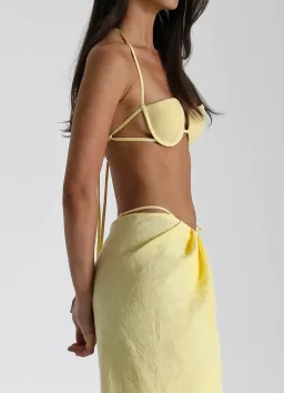 Natalie Rolt Belle Top Size 0 / AU 6 Belle Skirt Size AU 8 in Lemon for rent on The Volte - image 4