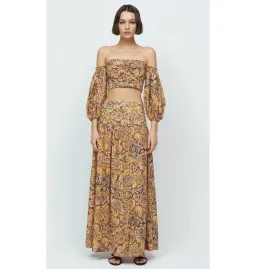 Bec & Bridge Samara Long Sleeve Crop Top Floral Print Size 8/S for rent on The Volte - image 1