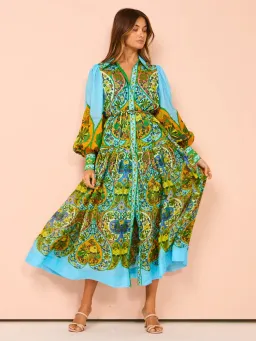 Alemais Sofie Shirtdress In Multi Size AU 12 for rent on The Volte - image 1