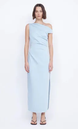 Bec & Bridge Rochelle Asym Midi Dress Dolphin Blue Size 8 for rent on The Volte - image 4