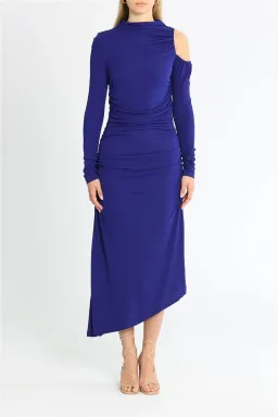 Cue Jersey Cold Shoulder Dress Cobalt Size 12 for rent on The Volte - image 1