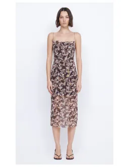 Bec & Bridge Herlani Singlet Midi Dress Hibiscus Choc Size 8  for rent on The Volte - image 1