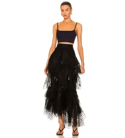 Zimmermann Black Rhythmic Skirt Black Size 0/Au 8 for rent on The Volte - image 1