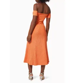 Anna Quan Valerie Off-shoulder Dress In Orange Size 6 for rent on The Volte - image 3
