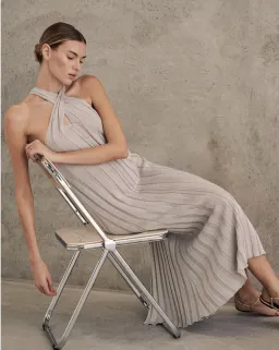 Dissh Everly Twist Knit Dress Natural Size 8 for rent on The Volte - image 1