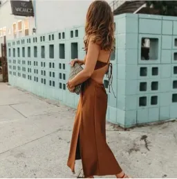LPA the Label  Imani Dress In Brown Size XS/Au 6  for rent on The Volte - image 3