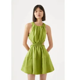 Aje Voyage Braided Mini Dress in Green Size AU 10 for rent on The Volte - image 2