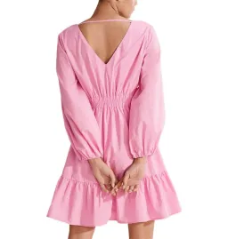 Country Road Cotton Poplin Mini Dress in Pink Size AU 8 for rent on The Volte - image 3