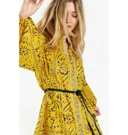 Zimmermann Lulu Drop Waist Dress in Yellow Print Size 3 / AU 14 for rent on The Volte - image 4