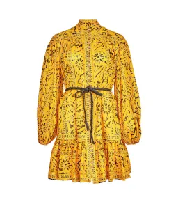 Zimmermann Lulu Drop Waist Dress in Yellow Print Size 3 / AU 14 for rent on The Volte - image 5