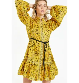 Zimmermann Lulu Drop Waist Dress in Yellow Print Size 3 / AU 14 for rent on The Volte - image 3