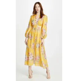 Zimmermann Zinnia Floral Maxi Dress Yellow Size 2 / AU 12 for rent on The Volte - image 1