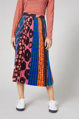 GORMAN Walk It Pleated Skirt multicolour size 6 for rent on The Volte - image 4
