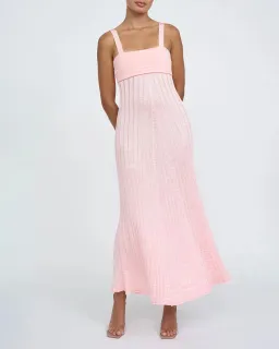 By Johnny Adelita Knit Midi Dress in Marle Pink Size M / AU 10 for rent on The Volte - image 1
