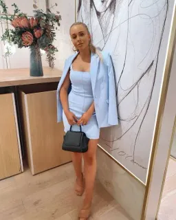 Kookai Oyster Bustier Mini Dress Ice Blue Size 36 / AU 8 for rent on The Volte - image 3