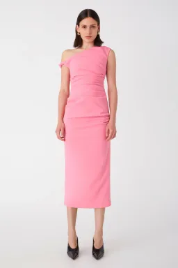 Misha Alaska Midi Dress Tulip Pink Size 8/S for rent on The Volte - image 1