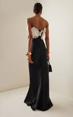 Rachel Gilbert Eyelar Gown Black/Coconut Size 6  for rent on The Volte - image 2