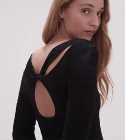 Aje Celeste Twist Knit Midi Dress Black Size M / AU 10 for rent on The Volte - image 4