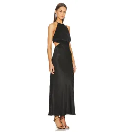 Shona Joy Angelica Ruched Open Back Midi Dress in Black Size 10 for rent on The Volte - image 2