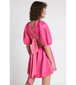 Aje Admiration Lace Up Mini Dress Pink Size AU 10 for rent on The Volte - image 2