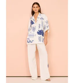 Camilla and Marc Cassia Shirt AU 8 and Pant AU 10 in Blue for rent on The Volte - image 1