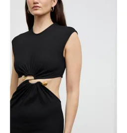 Christopher Esber Distorted Quartz Split Tank Dress in Black Size AU 12 for rent on The Volte - image 2