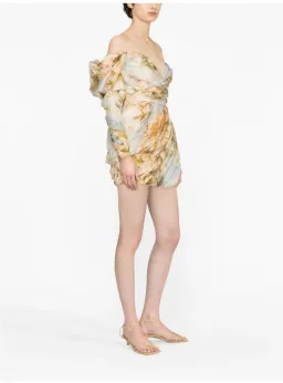 Zimmermann Luminosity Drape Dress Print Size 10 for rent on The Volte - image 5