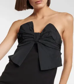 Red Valentino Bow Detailed Strapless Mini Dress Black Size 8 for rent on The Volte - image 3
