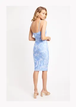 Kookai Turia Midi Dress Blue Floral Size 6 for rent on The Volte - image 3
