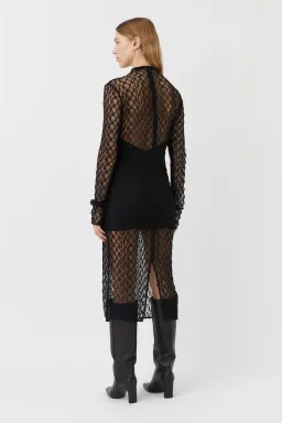 Camilla and Marc Eros Long Sleeve Midi Dress Black Size M / AU 10 for rent on The Volte - image 3