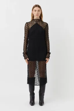 Camilla and Marc Eros Long Sleeve Midi Dress Black Size M / AU 10 for rent on The Volte - image 1