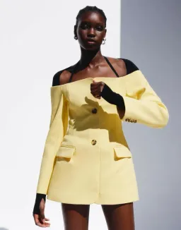 Sir the Label Sandrine Tailored Mini Dress in Limone Size 1 (AU 8) for rent on The Volte - image 1