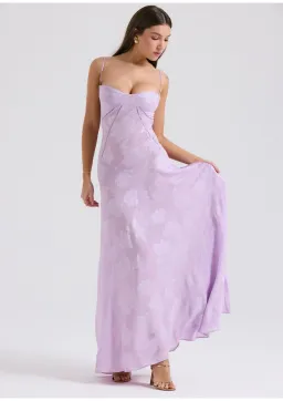 House Of CB Seren Lace Back Maxi Dress Orchid Floral Size M / AU 10 for rent on The Volte - image 1