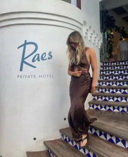 Sir the Label Aries Cut Out Gown in Chocolate Size 1 / AU 8 for rent on The Volte - image 2