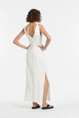 Sir the Label Alexandre Tie Midi Dress Ivory Size 1 / AU 8 for rent on The Volte - image 3